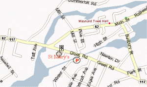 Map to St. Mary’s Church of Boston